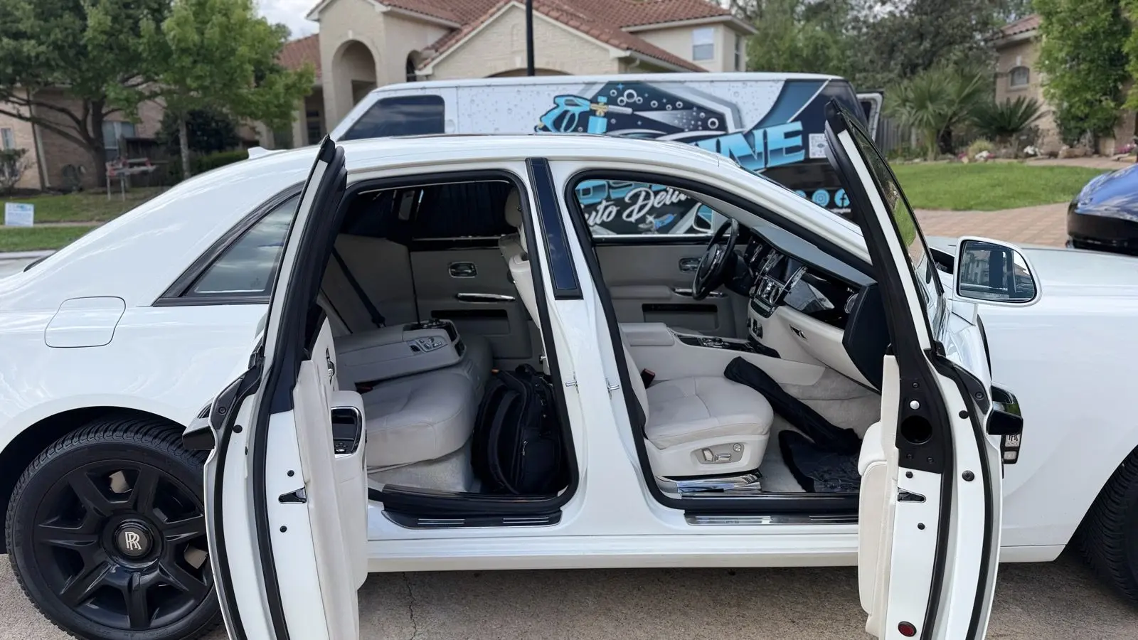 Rolls-Royce Ghost — White Interior Detail, Sugar Land TX